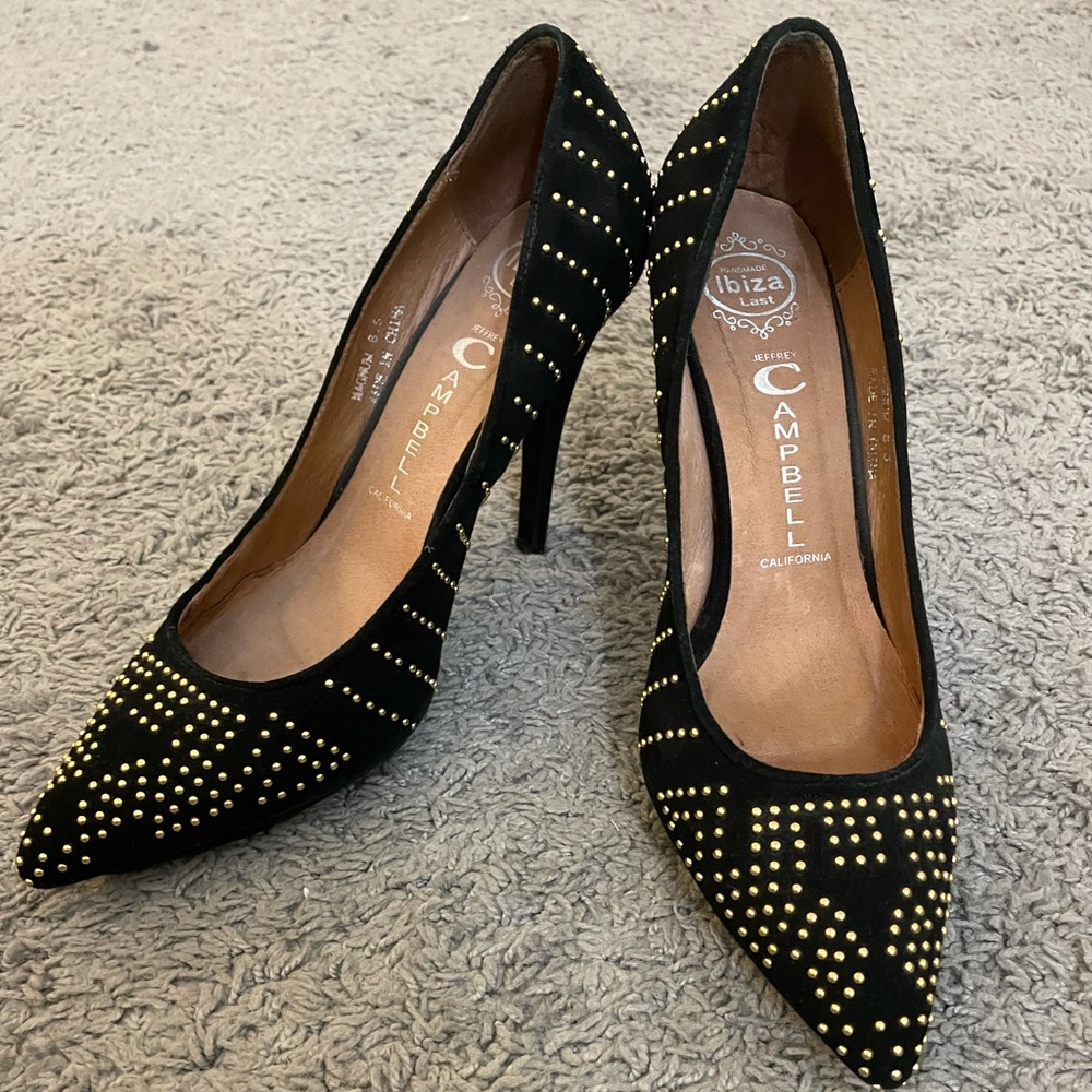 JEFFREY CAMPBELL gold studded pump